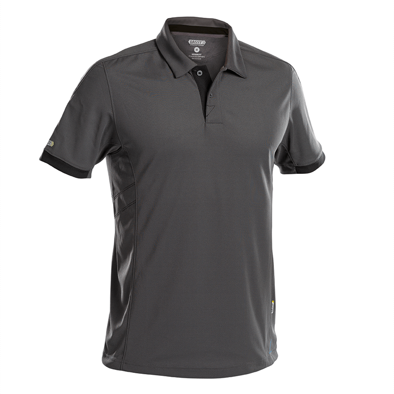 Polo Traxion M +/- 215 g/m² Cinzento/Preto DASSY