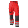 DASSY Chicago High Visibility Work Trousers n.º 42 +/- 290 g/m² Fluo Red/Grey