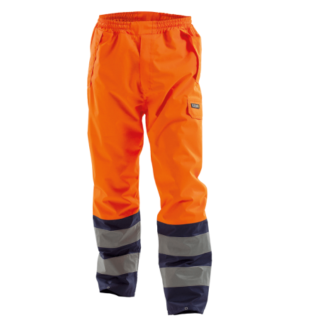 DASSY Sola High Visibility Waterproof Work Trousers M +/- 200 g/m² Fluo Orange/Navy