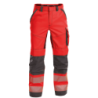 DASSY Odessa Summer High Visibility Trousers n.º 44 +/- 245 g/m² Fluo Red/Grey