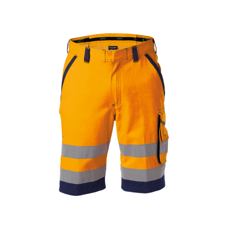 DASSY Lucca High Visibility Work Shorts n.º 54 +/- 290 g/m² Fluo Orange/Navy