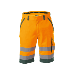 Calções de Trabalho Refletores Lucca n.º 50 +/- 290 g/m² Laranja Fluo/Verde Garrafa DASSY