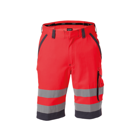 Calções de Trabalho Refletores Lucca n.º 46 +/- 290 g/m² Vermelho Fluo/Cinzento DASSY