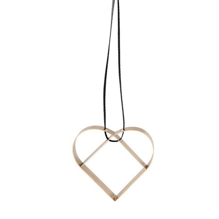Heart Ornament Small Gold - Figura