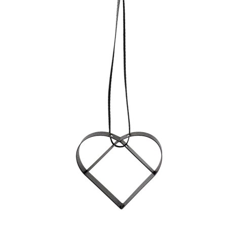 Heart Ornament Small Black - Figura