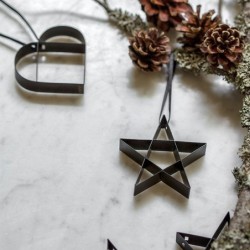 Heart Ornament Small Black - Figura