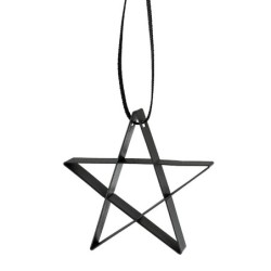 Star Ornament Small Black - Figura