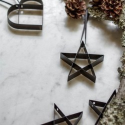 Star Ornament Small Black - Figura