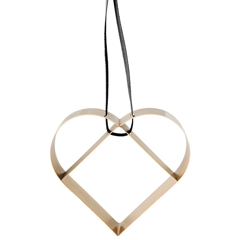 Heart Ornament Large Gold - Figura