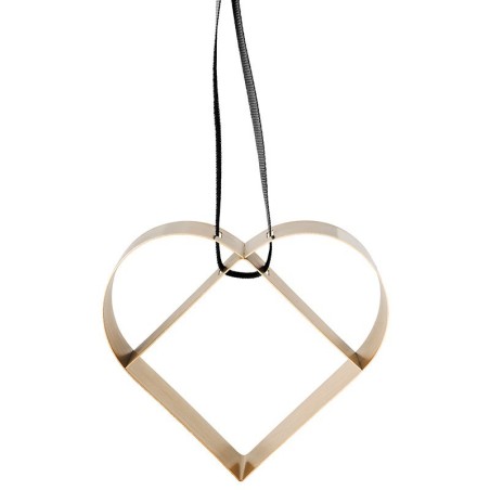 Heart Ornament Large Gold - Figura