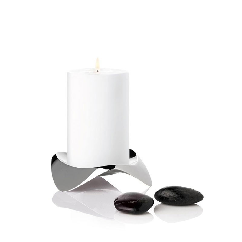 Candle Holder Silver Ø12Cm - Papilio Uno