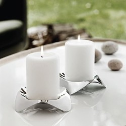 Candle Holder Silver Ø12Cm - Papilio Uno