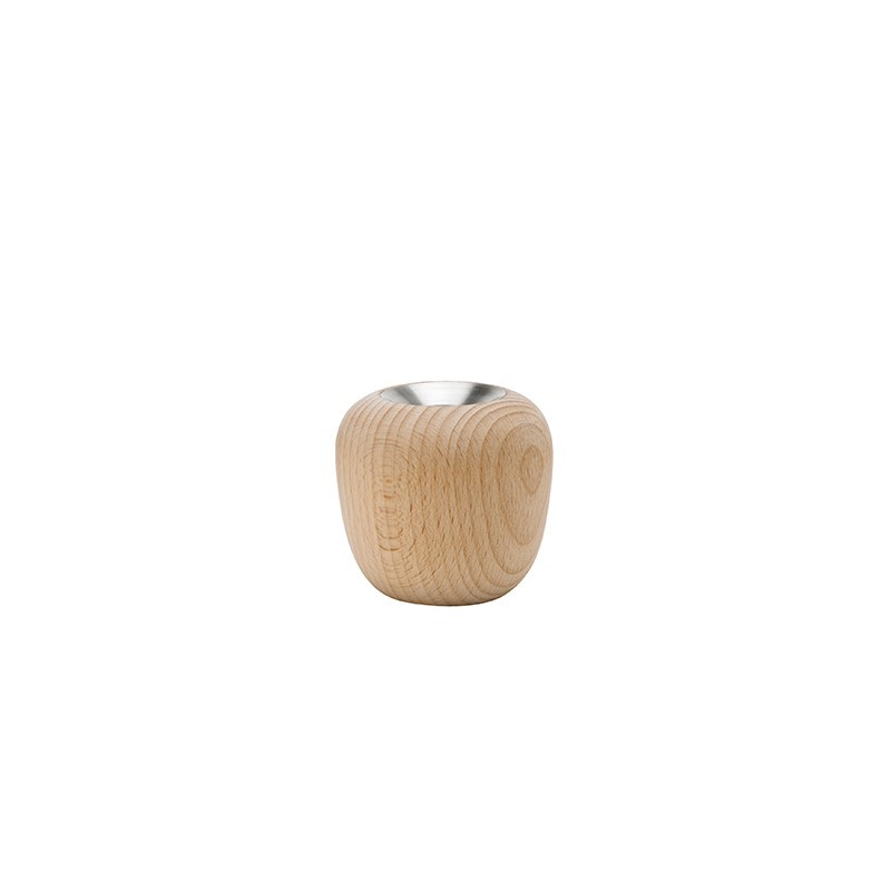 Portavelas Pequeño Ø7,4cm Madera - Ora