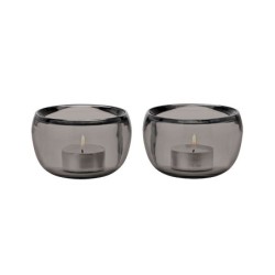 Conj. 2 Porta-Velas Cinza - Ora