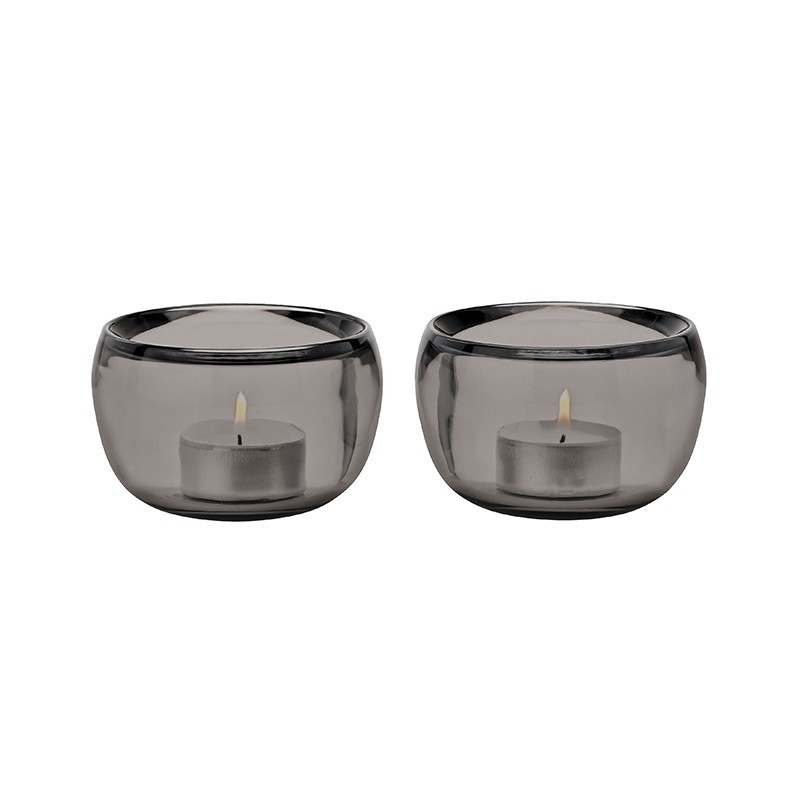 Set of 2 Tealight Holder Smoke - Ora