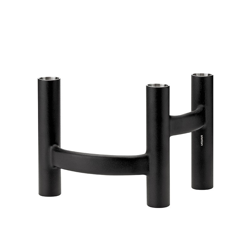 Three-Branch Candleholder Black - Ora