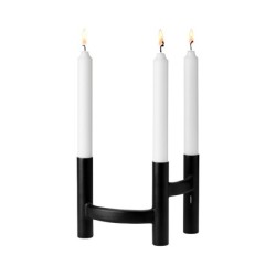 Three-Branch Candleholder Black - Ora