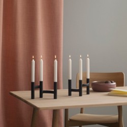 Three-Branch Candleholder Black - Ora