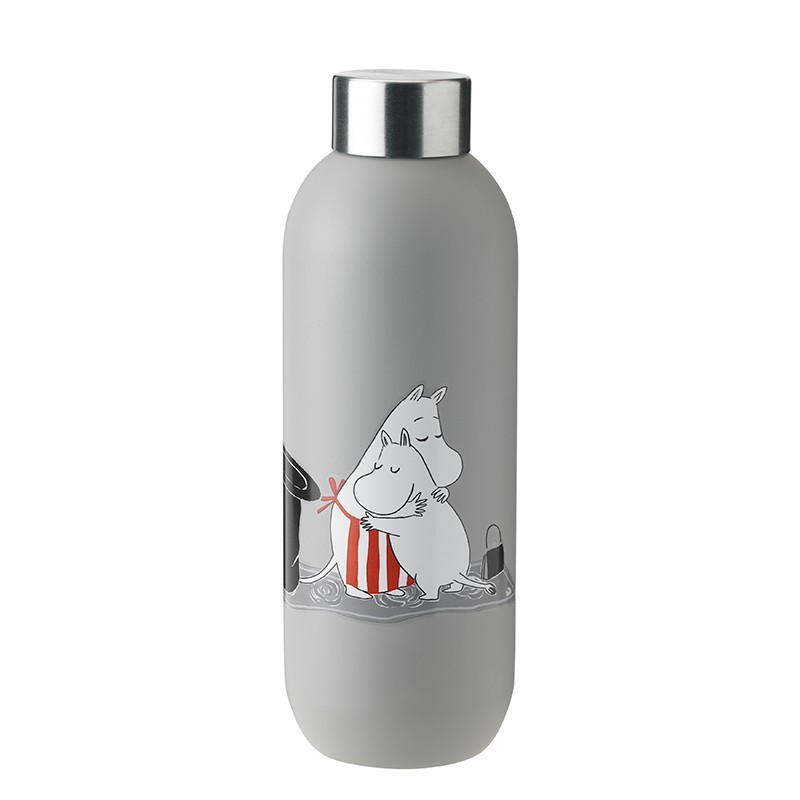 Drinking Bottle 750ml Light Grey - Moomin Keep Cool