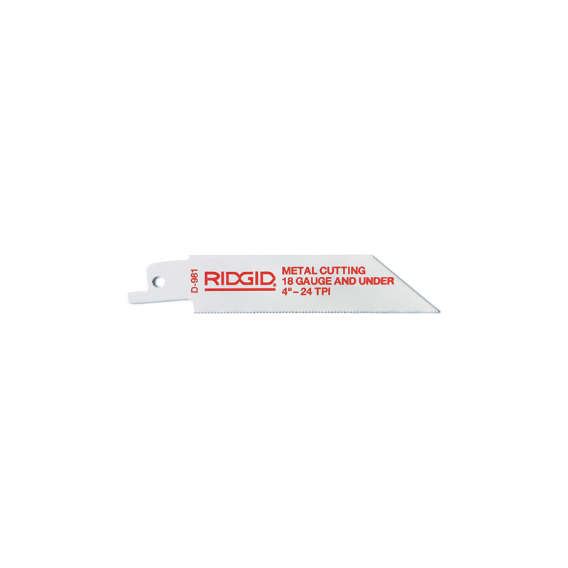 RIDGID Bi-Metal Universal Single Shank Reciprocating Saw Blades for Sheet Steel and Tubing D-981