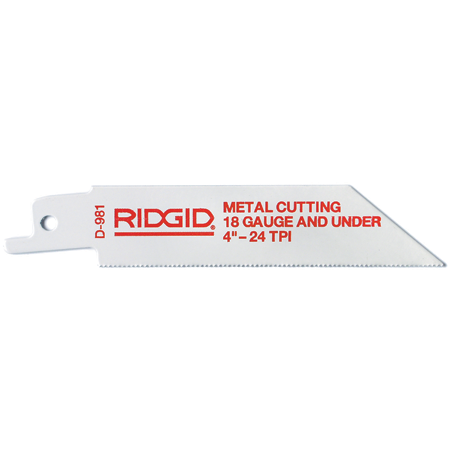 RIDGID Bi-Metal Universal Single Shank Reciprocating Saw Blades for Sheet Steel and Tubing D-981