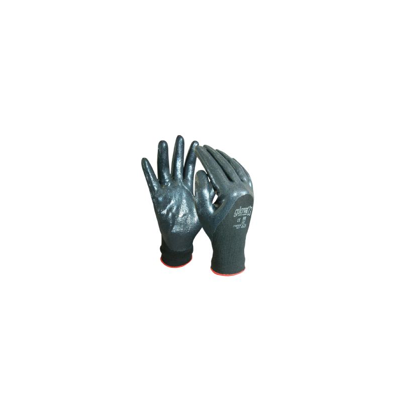 LUVA NYLON REVESTIDA NITRILO PRETO