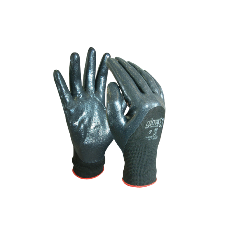 LUVA NYLON REVESTIDA NITRILO PRETO