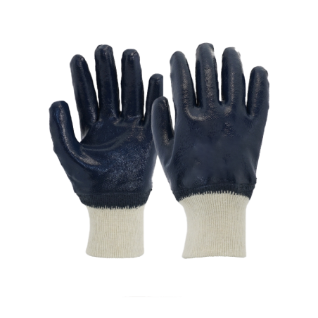 CHEMITOOL SAFETY Nitrile Glove Blue Support Jersey SIZE 8