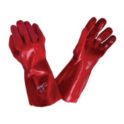 LUVA PVC VERMELHO SUPORTE ALGODÃO
