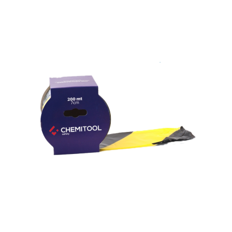 CHEMITOOL SAFETY Yellow/Black Signalling Tape 200 Meters 70MM