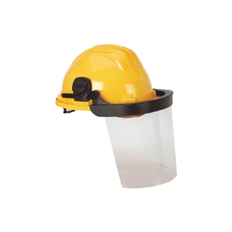 CHEMITOOL SAFETY Helmet With Yellow High Density Polyethylene Visor