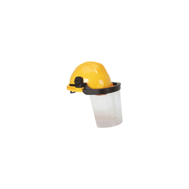 CHEMITOOL SAFETY Red High Density Polyethylene Helmet with visor