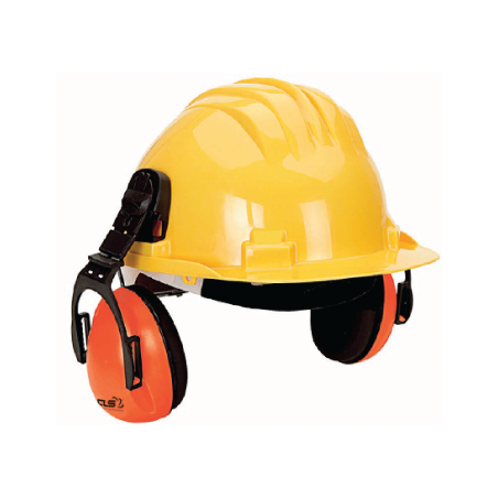 CHEMITOOL SAFETY Helmet with Earpiece High Density Polyethylene White
