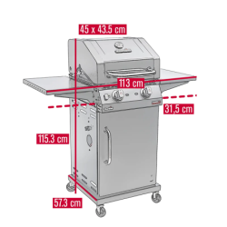 Barbecue a Gás 2 Queimadores 30MB - Performance Core B2