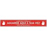 Autocolante de Chão 1000X150MM EM PT CHEMITOOL SAFETY