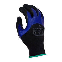 CHEMITOOL SAFETY Polyester Glove OILY&WET Lined with ¾ Double Nitrile Ref:10