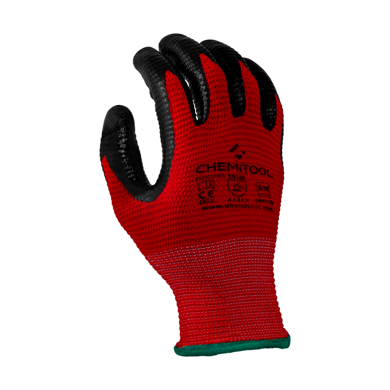 Luva GRIP de Poliester Revestida a Nitrilo REF:7 CHEMITOOL SAFETY