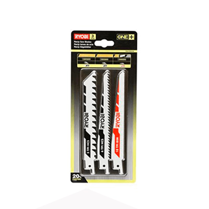 Kit De 3 Lâminas De Serra Sabre Para Madeira E Metal RYOBI Kit De 3 Lâminas De Serra Sabre Para Madeira E Metal RYOBI