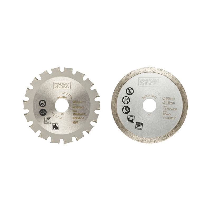 Kit de 2 discos (1 disco para madera/metal) RYOBI
