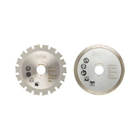 Kit de 2 discos (1 disco para madera/metal) RYOBI