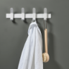 Cabide com 4 Ganchos Branco - A-Rack