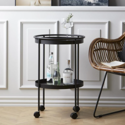 Bar Trolley Black - Rocks