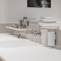 Toothbrush Mug for Wall White - Rim