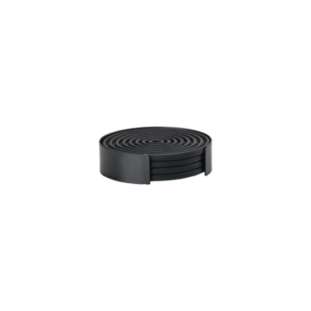 Set of 4 Coaster Black - Rocks