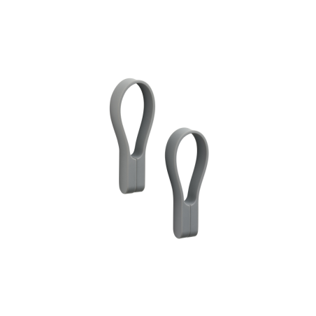 Conj. 2 Ganchos Magnéticos para Toalha Cinza - Loop Magnet