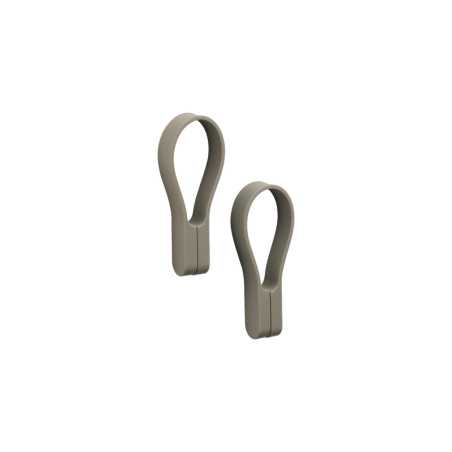 Conj. 2 Ganchos Magnéticos para Toalha Taupe - Loop Magnet