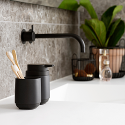 Toothbrush Mug Black - Time
