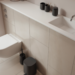 Toothbrush Mug Black - Time