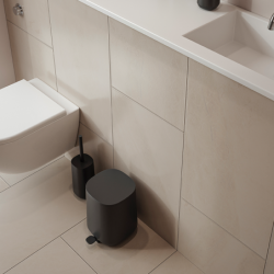 Escobilla de Baño/Wc Negro - Time
