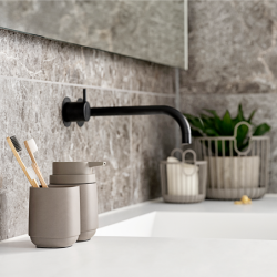 Toothbrush Mug Concrete - Time